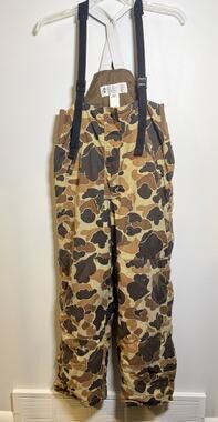 Vintage Columbia Sportswear Bibs Women’s Size S Camo Insulated Hunting Overalls